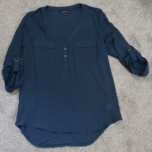 Fortune & Ivy Large Dark Blue shirt